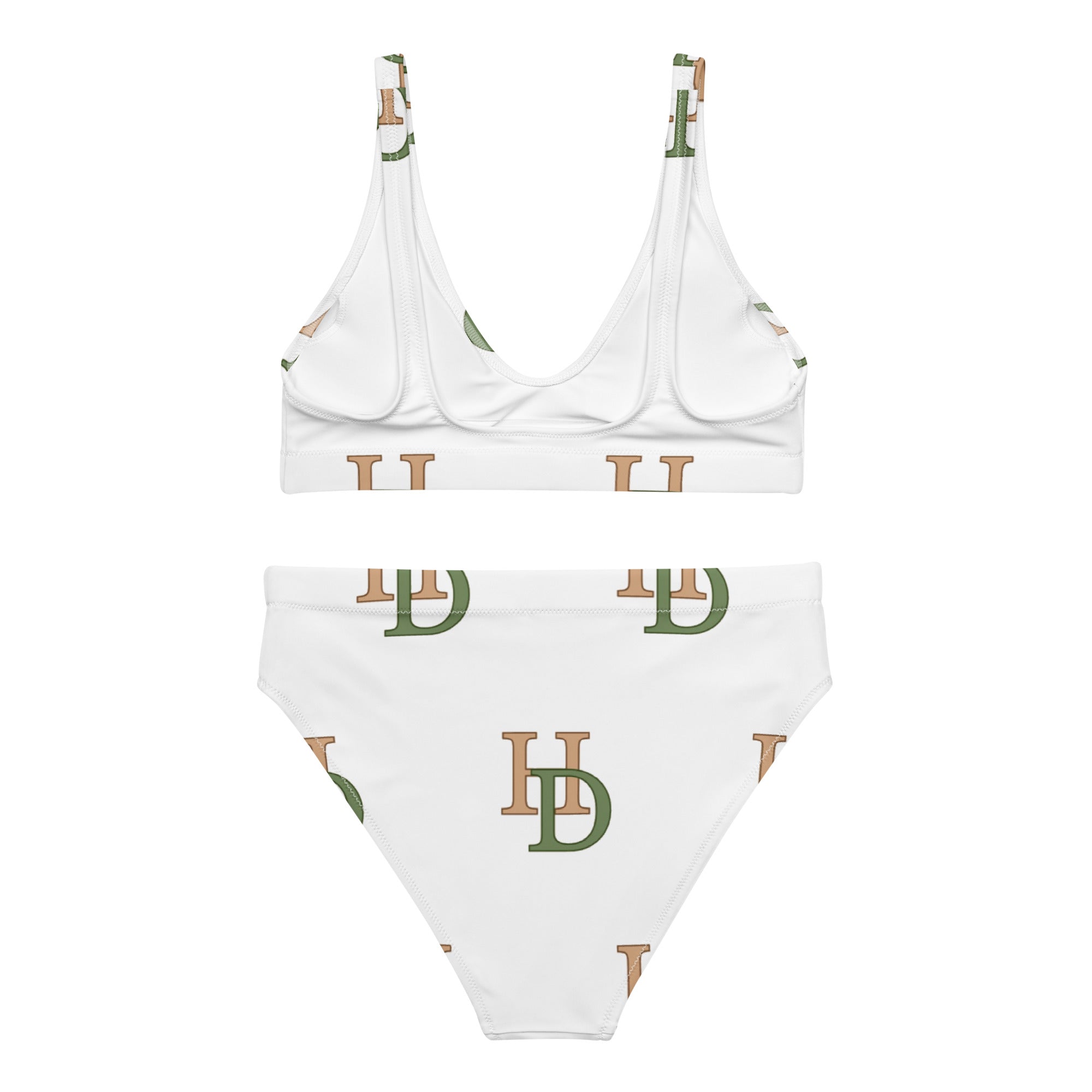HempDash HempDash “LIGHT UP” Recycled high-waisted bikini back view - hemp wellness apparel