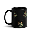 HempDash Hempdash Black Glossy Mug back view - eco-friendly sustainable drinkware