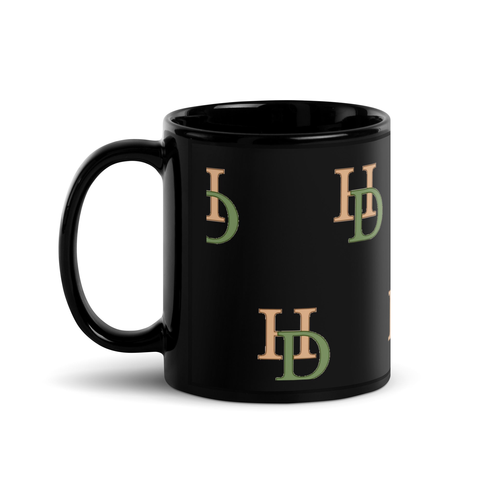 HempDash Hempdash Black Glossy Mug back view - eco-friendly sustainable drinkware