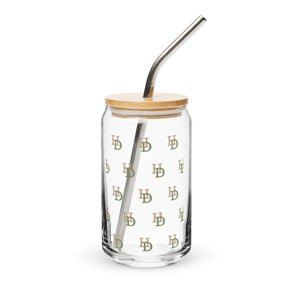 HempDash HempDash “TRANSPARENT” Can-shaped glass - eco-friendly sustainable drinkware with Texas branding and eco-friendly design