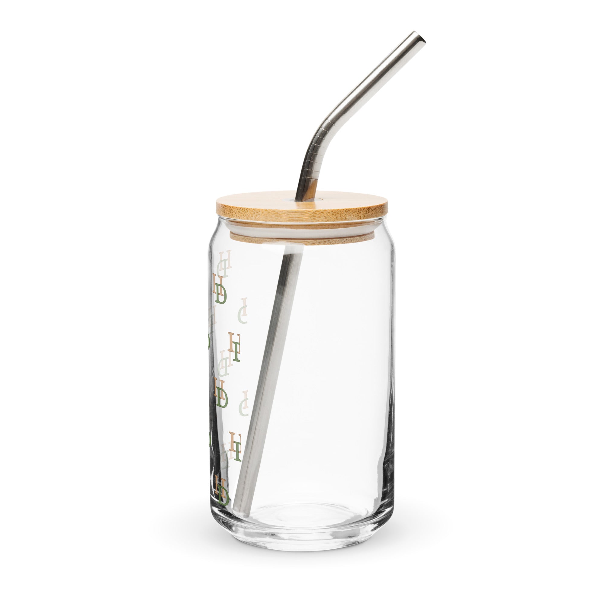 HempDash HempDash “TRANSPARENT” Can-shaped glass side view - eco-friendly sustainable drinkware
