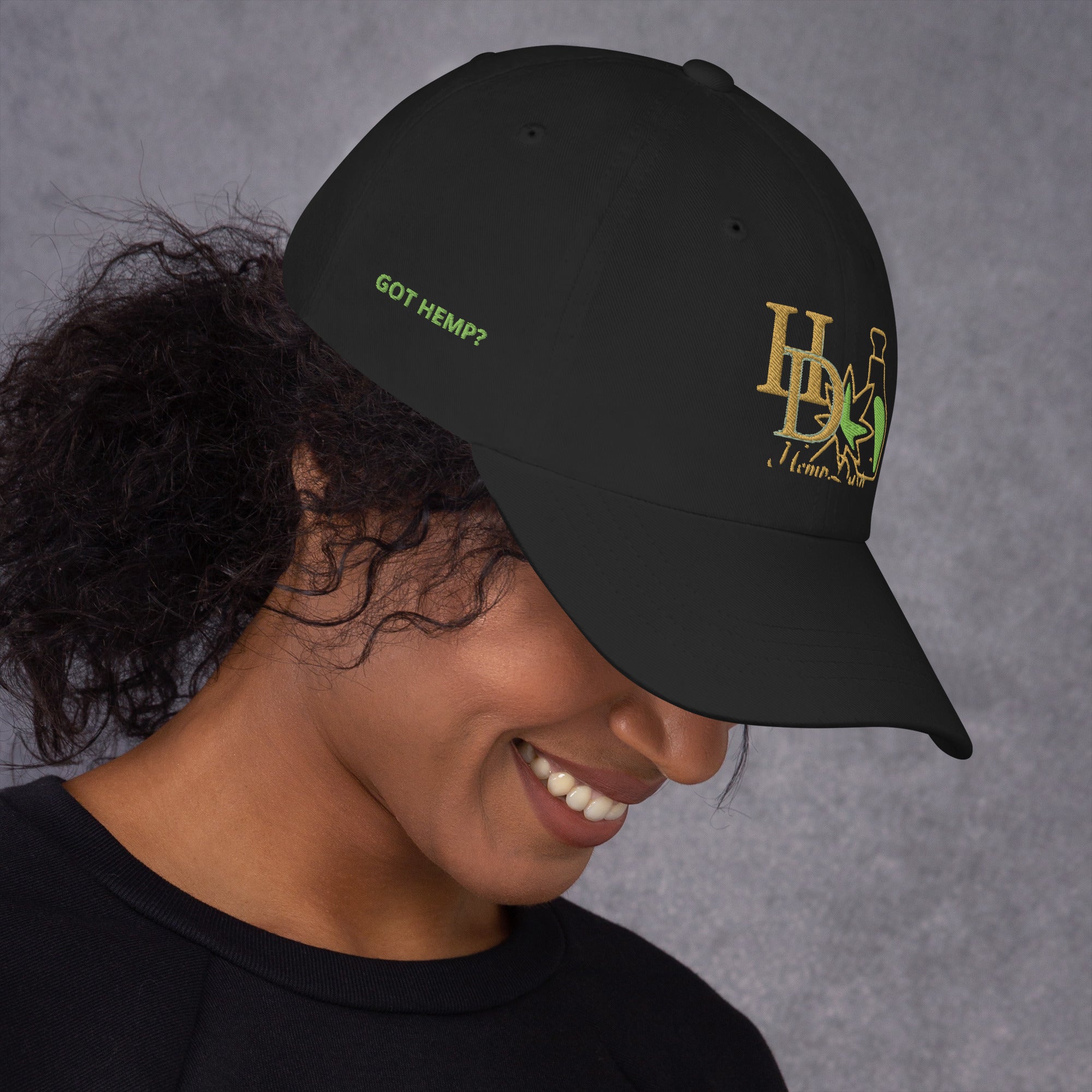 HempDash HempDash “DAILY” Dad hat detail - premium hemp lifestyle headwear from Texas