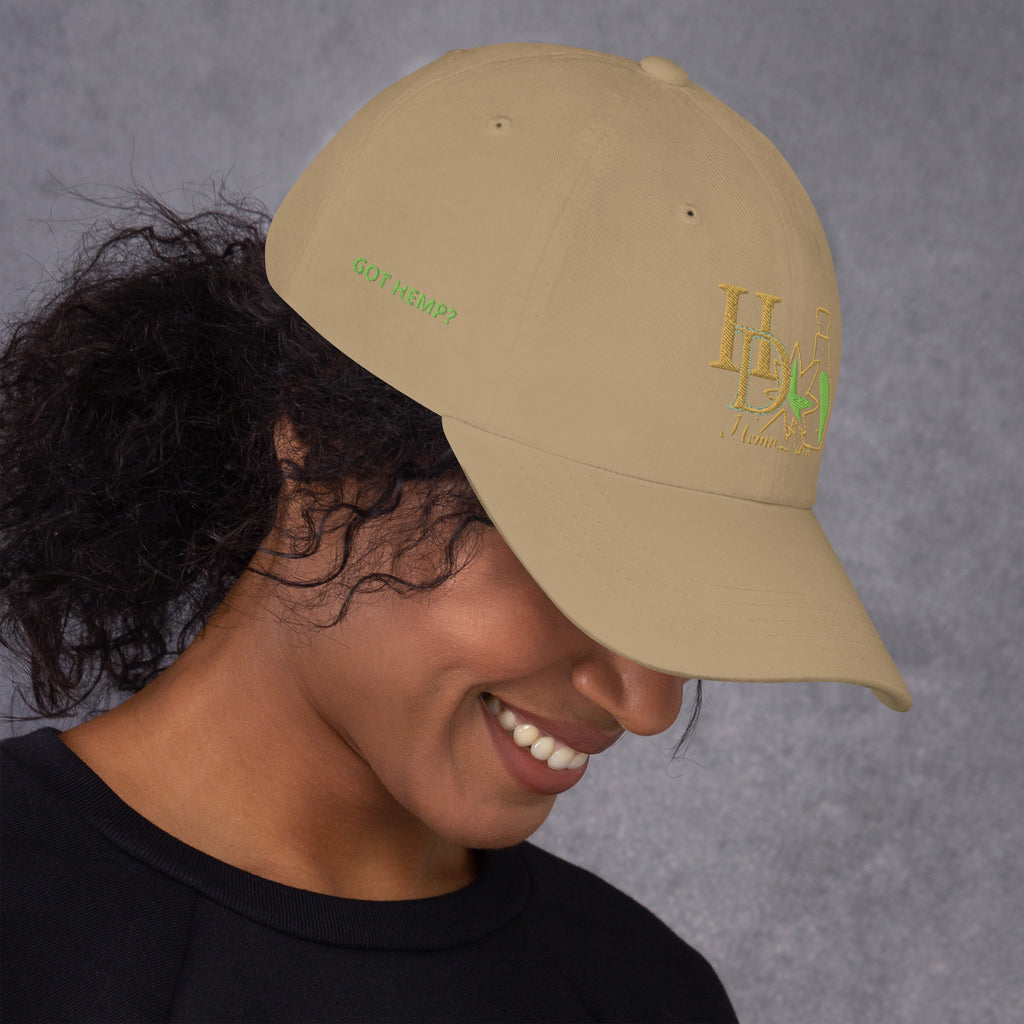HempDash HempDash “DAILY” Dad hat detail - premium hemp lifestyle headwear from Texas