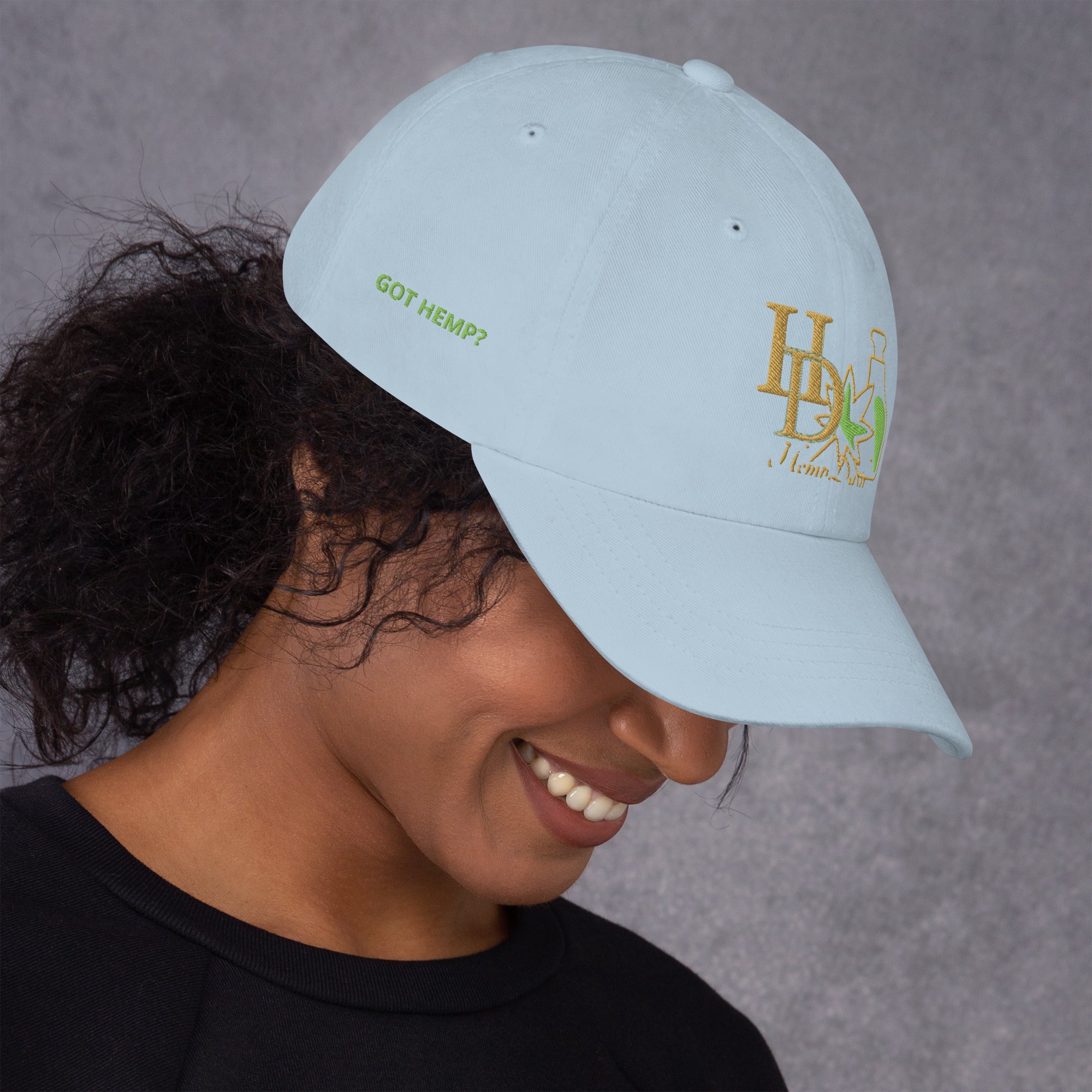 HempDash HempDash “DAILY” Dad hat detail - premium hemp lifestyle headwear from Texas