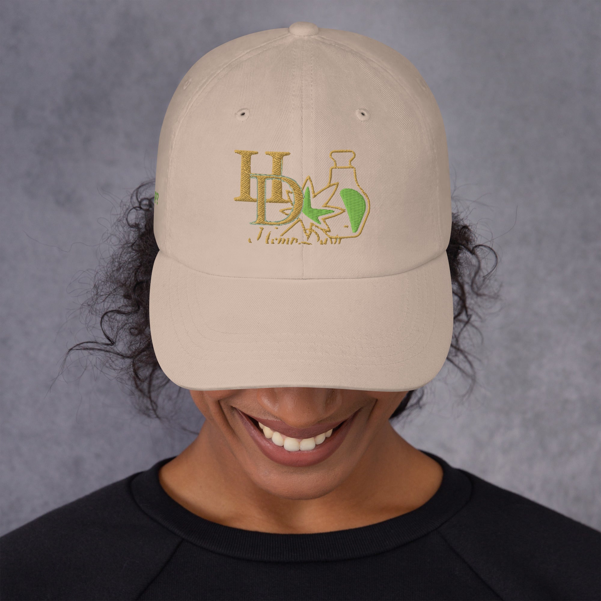 HempDash HempDash “DAILY” Dad hat detail - premium hemp lifestyle headwear from Texas