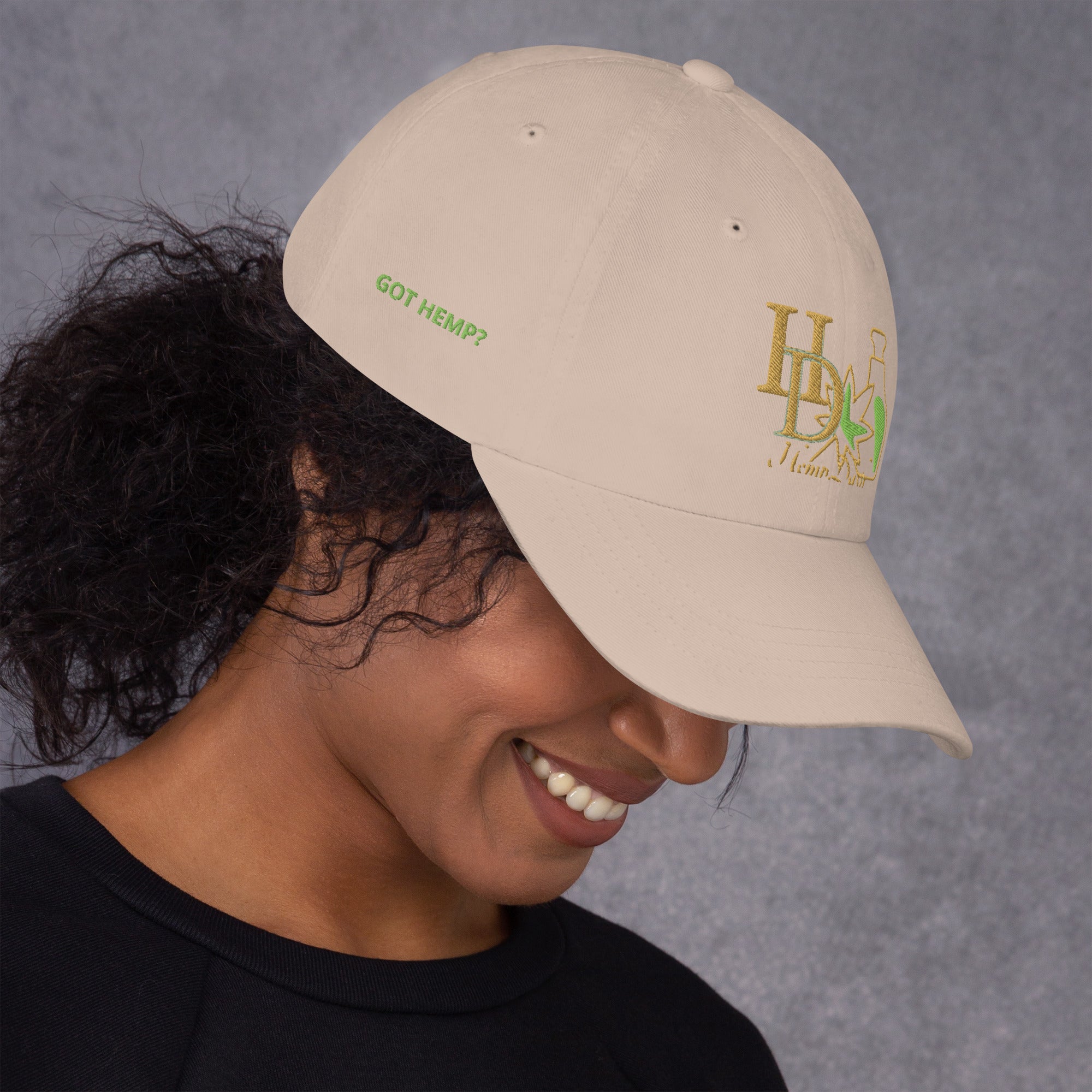 HempDash HempDash “DAILY” Dad hat detail - premium hemp lifestyle headwear from Texas