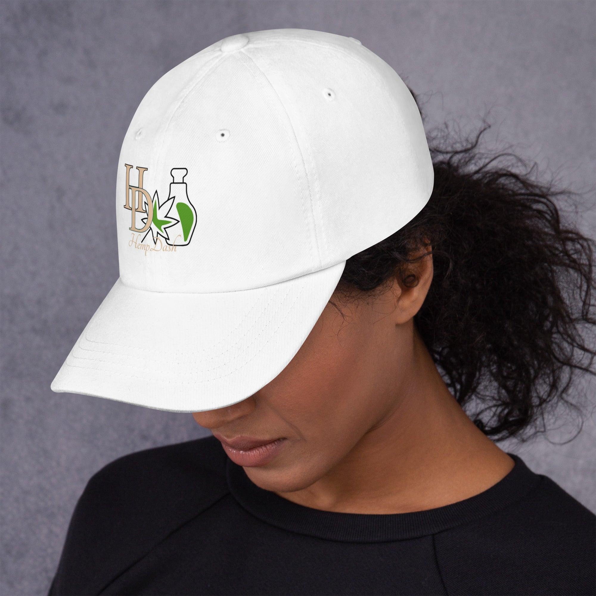 HempDash HempDash “LOGO” Dad Hat back view - hemp lifestyle headwear