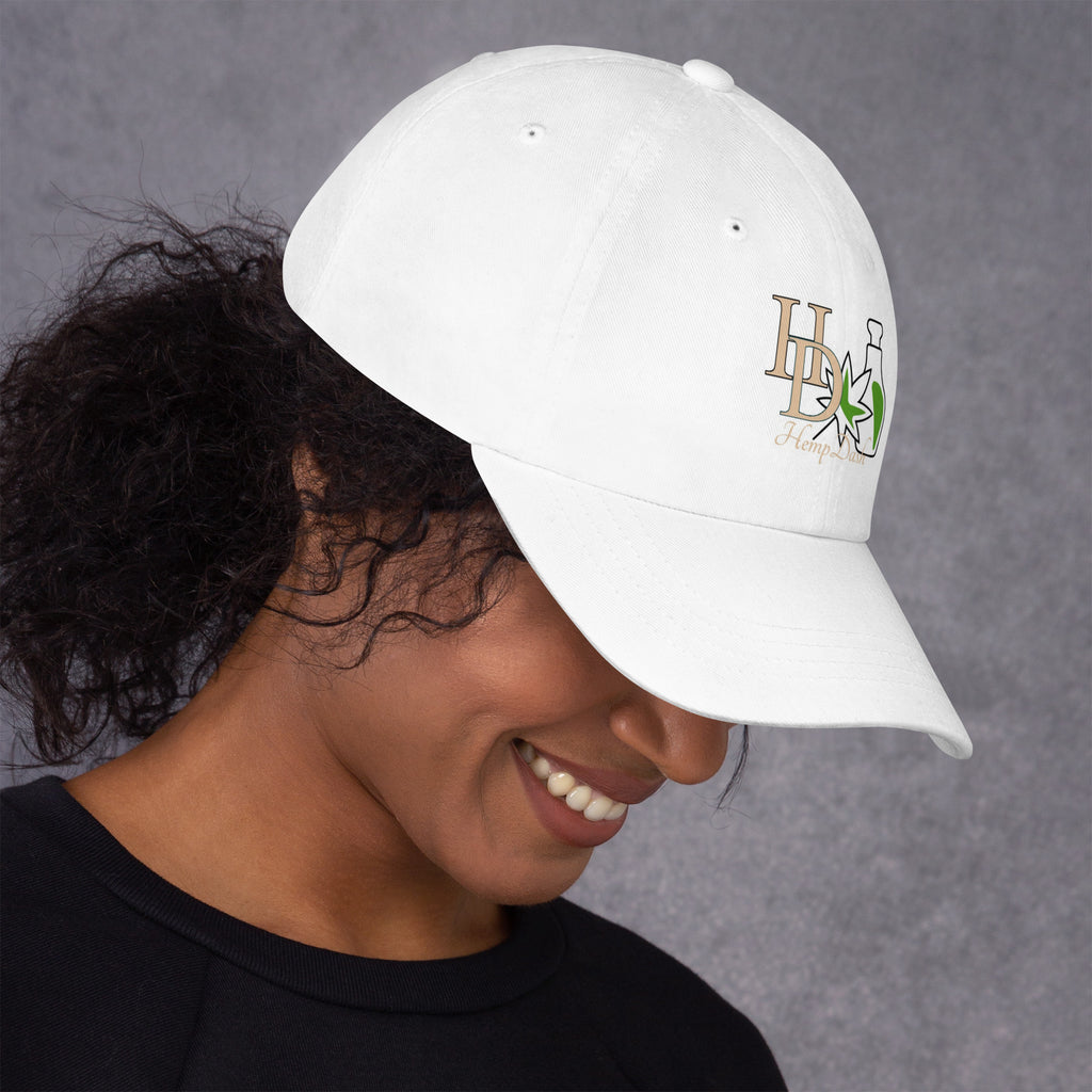 HempDash HempDash “LOGO” Dad Hat side view - hemp lifestyle headwear