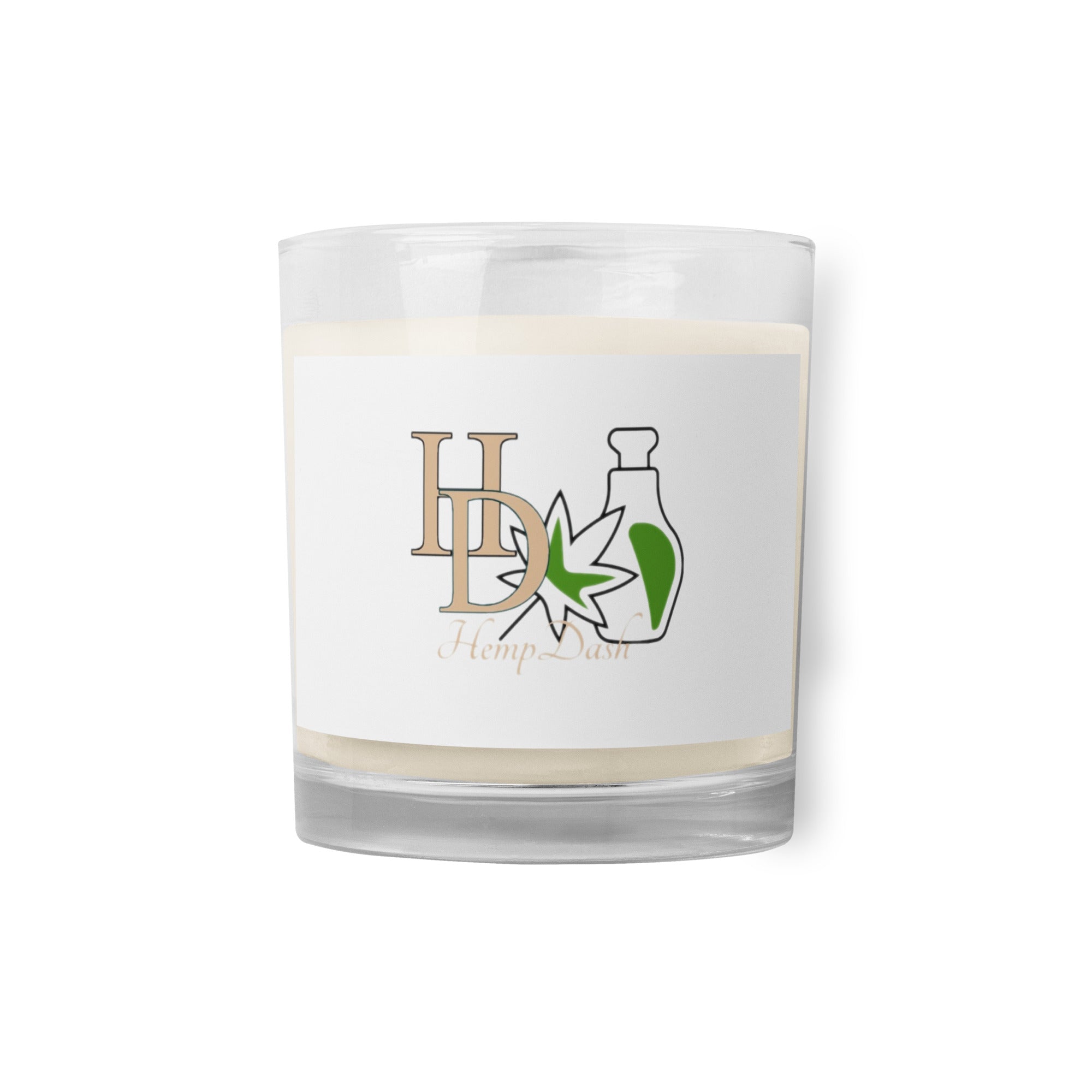 HempDash HempDash Glass jar soy wax candle - eco-friendly sustainable drinkware with Texas branding and eco-friendly design