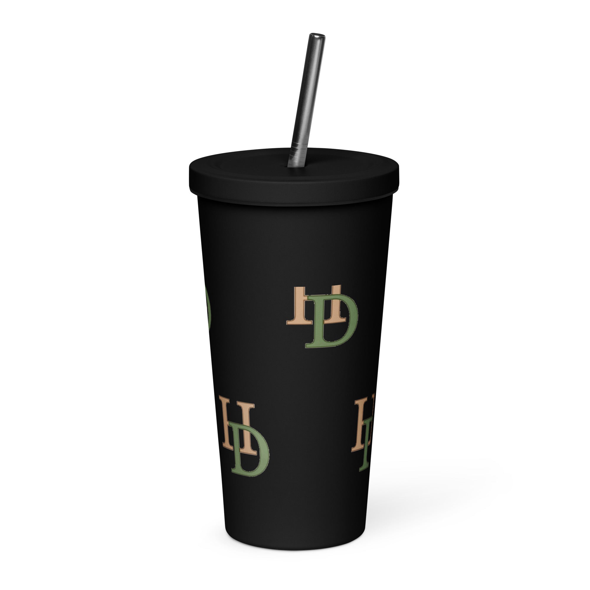 HempDash HempDash “LIQUID” Insulated tumbler with a straw side view - eco-friendly sustainable drinkware