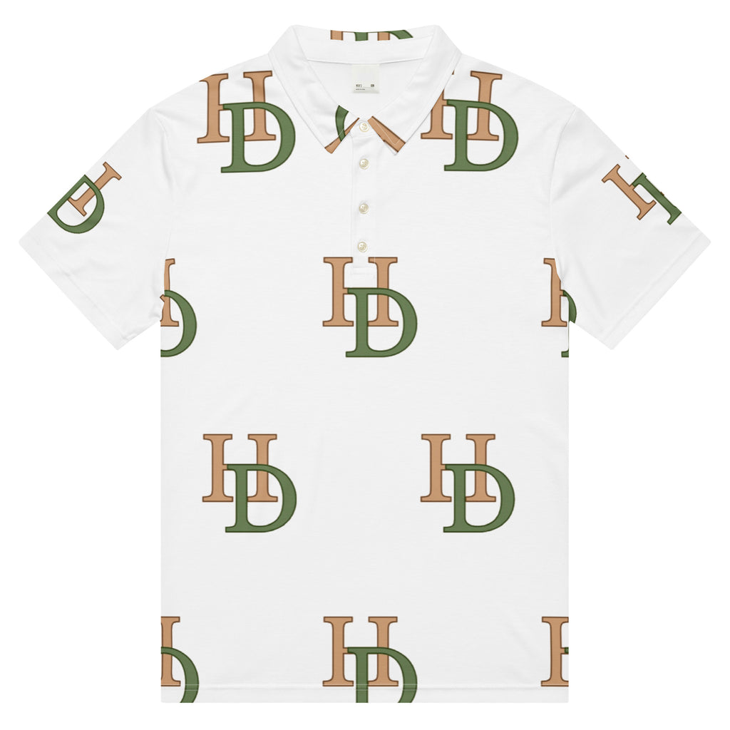 HempDash Hempdash “HD” Men’s slim fit polo - hemp wellness apparel with Texas branding and eco-friendly design