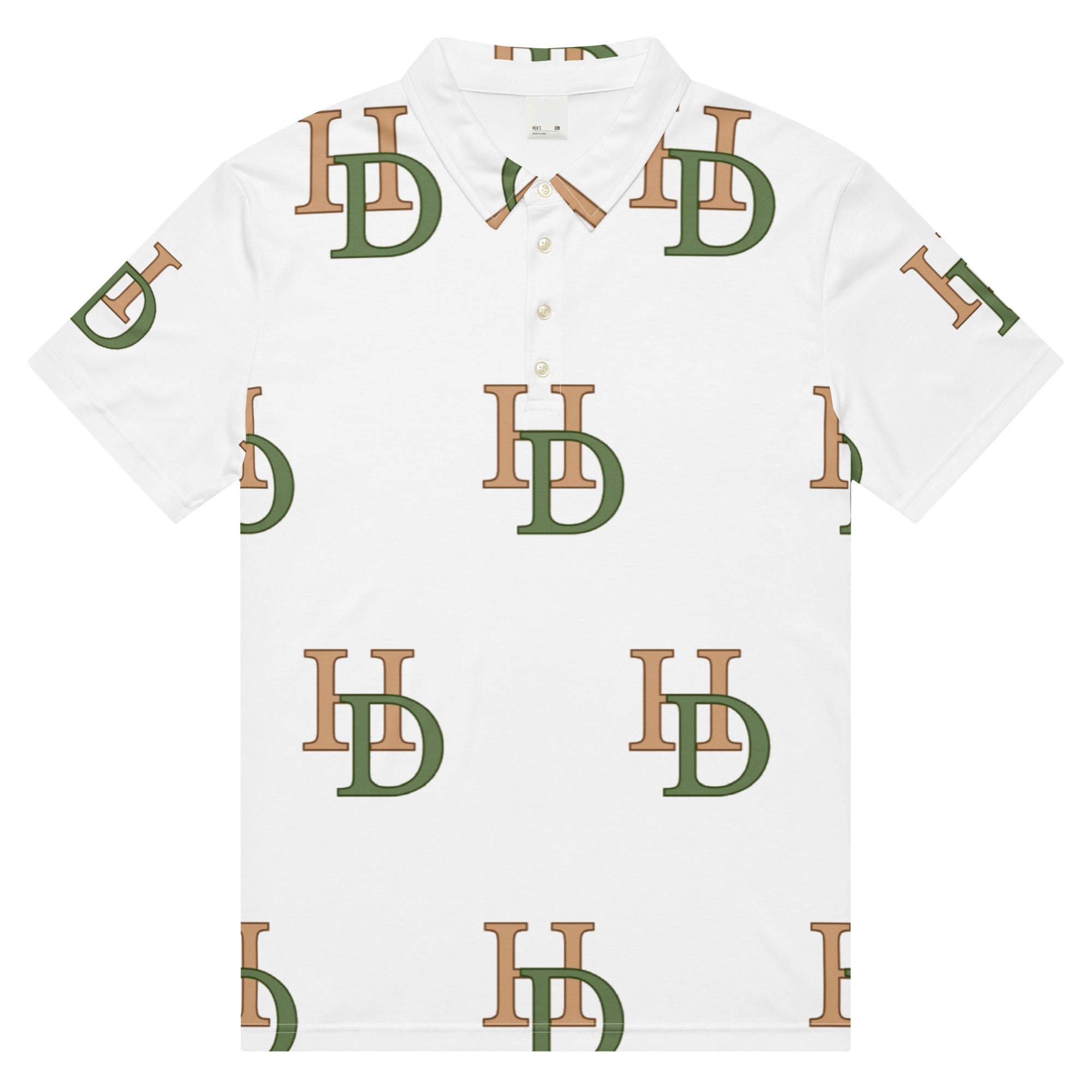 HempDash Hempdash “HD” Men’s slim fit polo - hemp wellness apparel with Texas branding and eco-friendly design