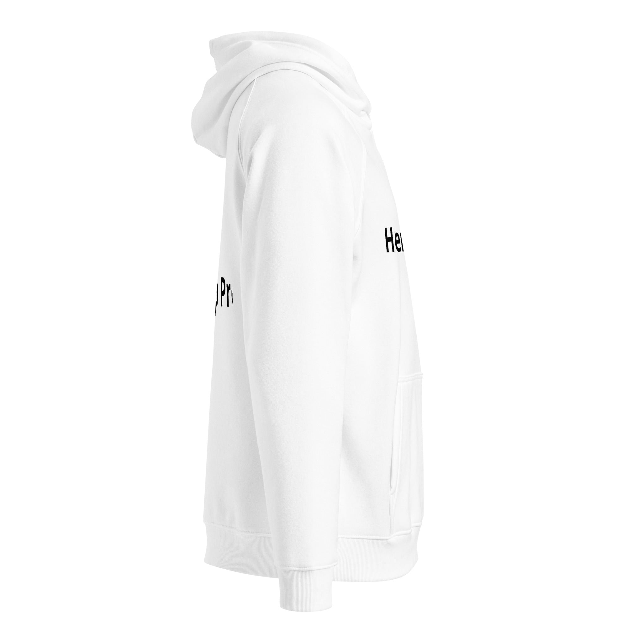 HempDash HempDash Eco Raglan Hoodie side view - hemp wellness apparel