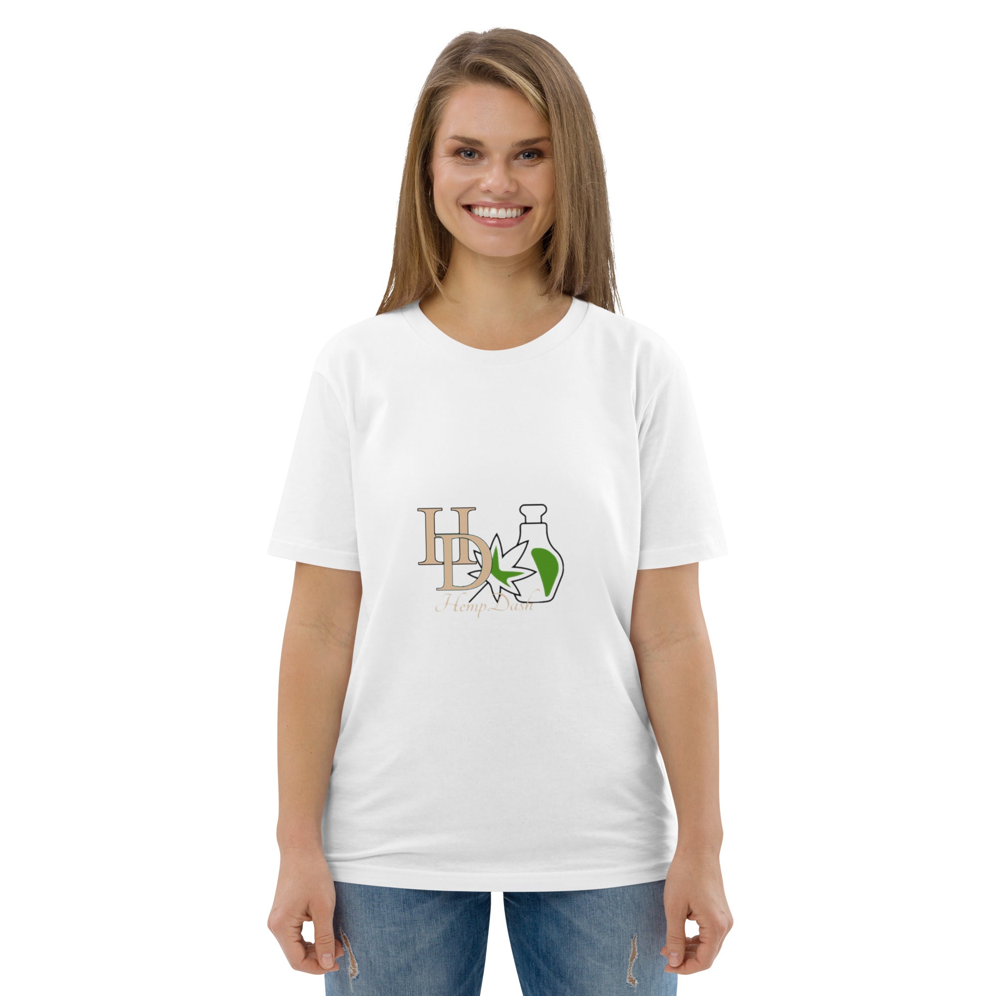HempDash HempDash Unisex organic cotton t-shirt - hemp wellness apparel with Texas branding and eco-friendly design
