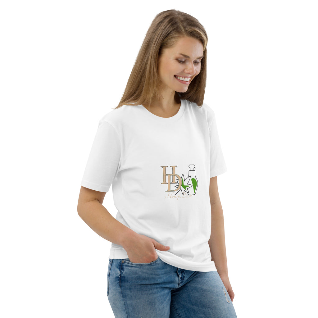 HempDash HempDash Unisex organic cotton t-shirt detail - premium hemp wellness apparel from Texas