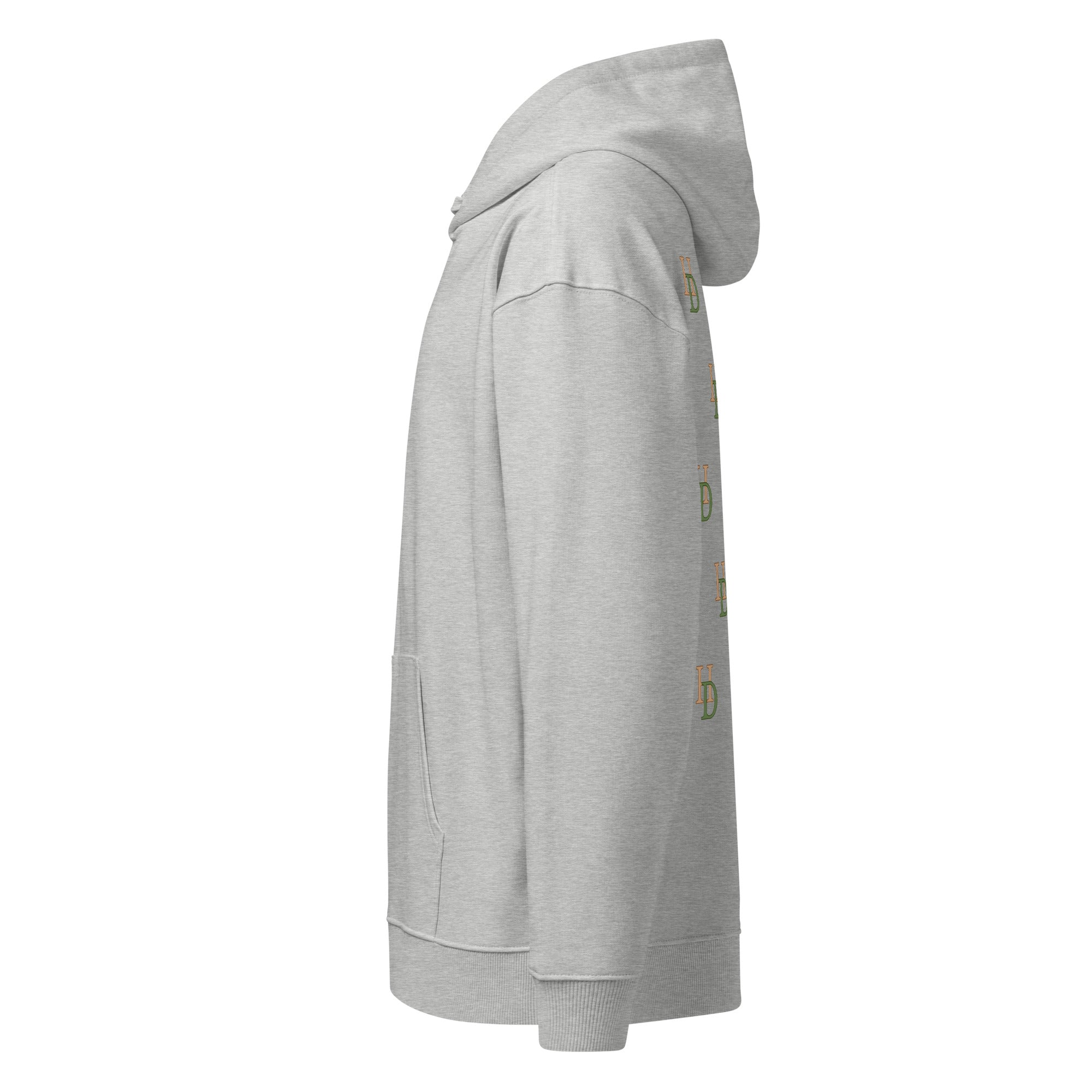 HempDash HempDash “HD2” Unisex organic relaxed hoodie side view - hemp wellness apparel