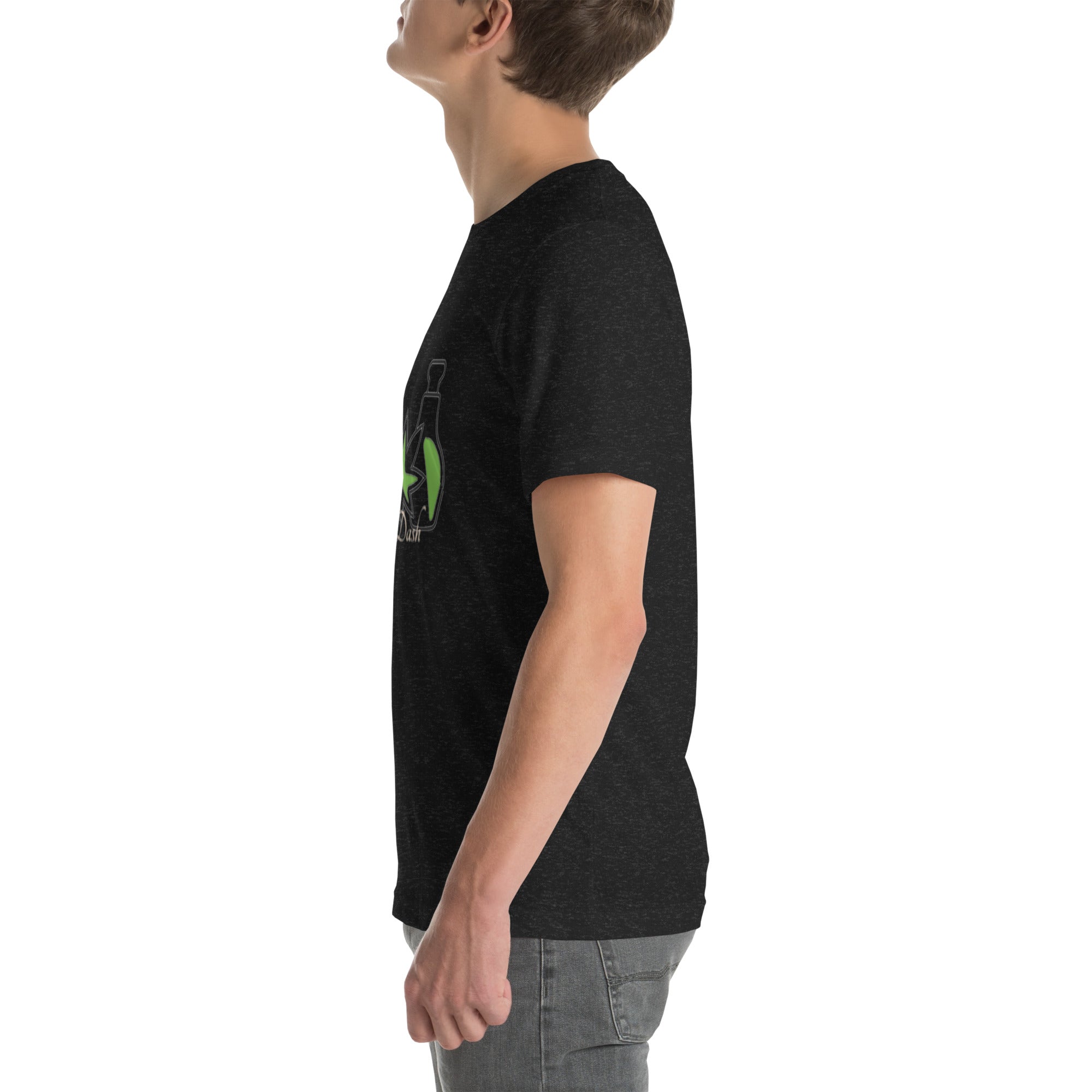 HempDash Unisex t-shirt side view - hemp wellness apparel