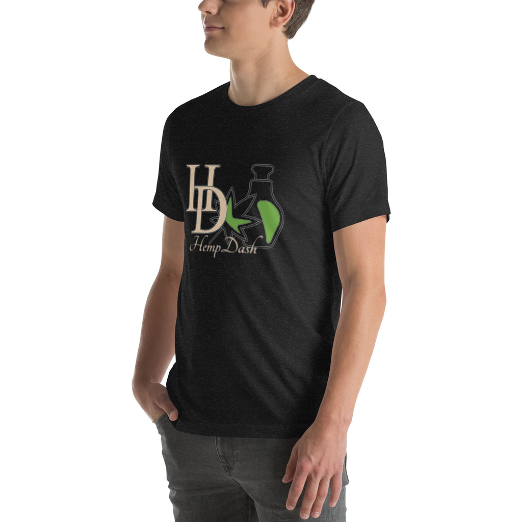 HempDash Unisex t-shirt detail - premium hemp wellness apparel from Texas