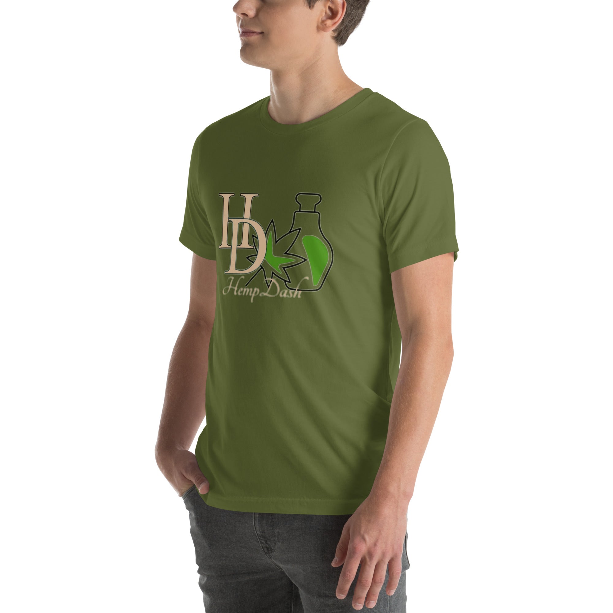 HempDash Unisex t-shirt detail - premium hemp wellness apparel from Texas