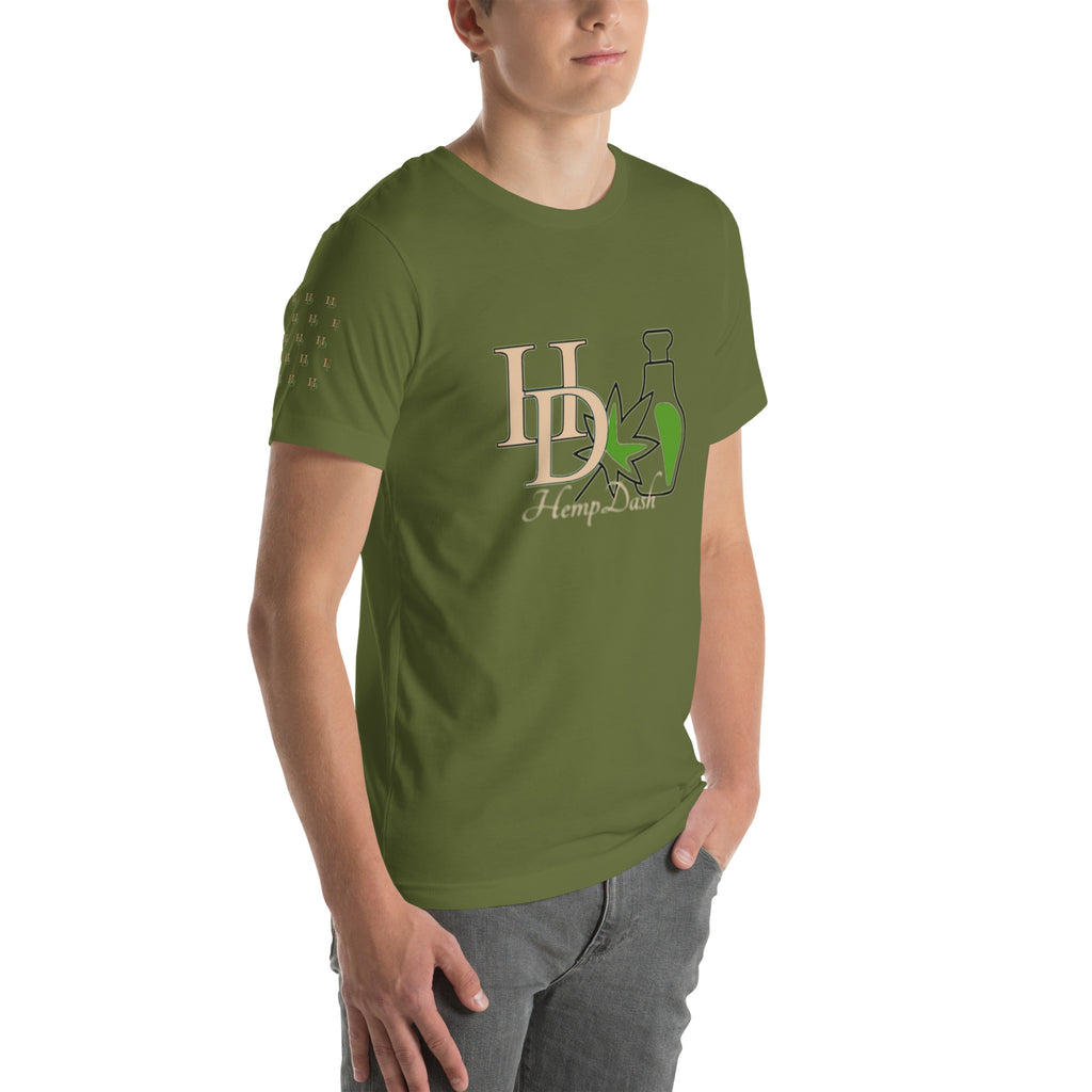 HempDash Unisex t-shirt detail - premium hemp wellness apparel from Texas