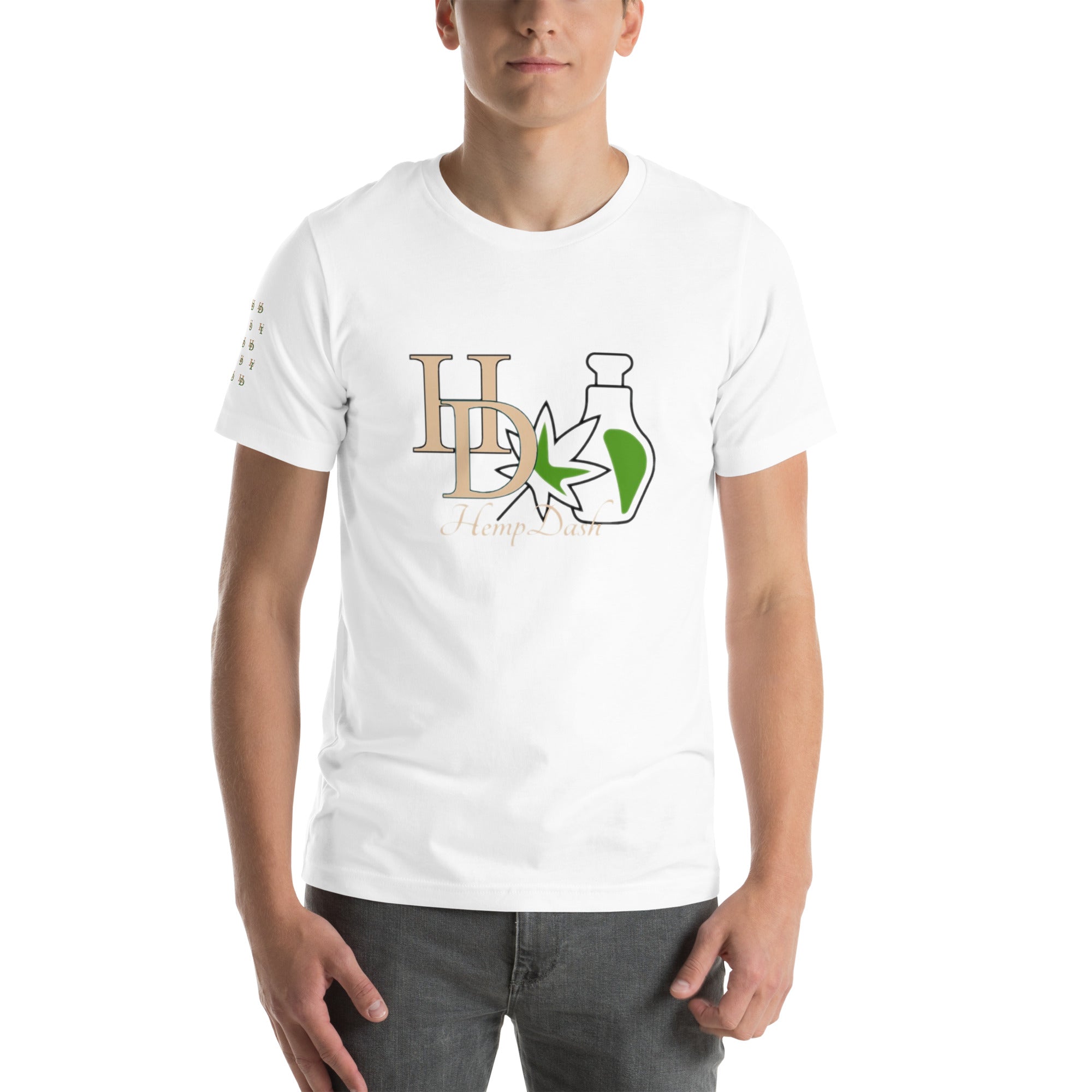 HempDash Unisex t-shirt detail - premium hemp wellness apparel from Texas