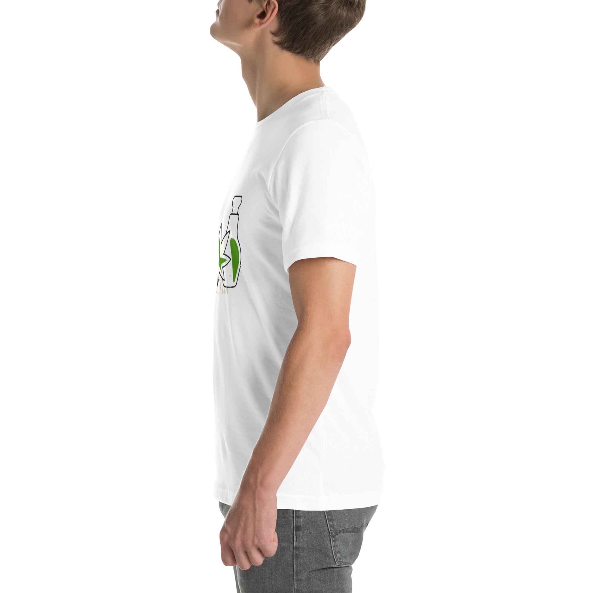 HempDash Unisex t-shirt detail - premium hemp wellness apparel from Texas