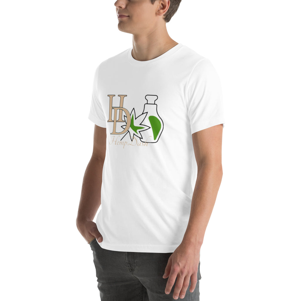 HempDash Unisex t-shirt detail - premium hemp wellness apparel from Texas