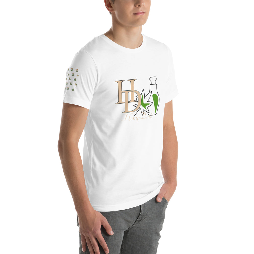 HempDash Unisex t-shirt detail - premium hemp wellness apparel from Texas