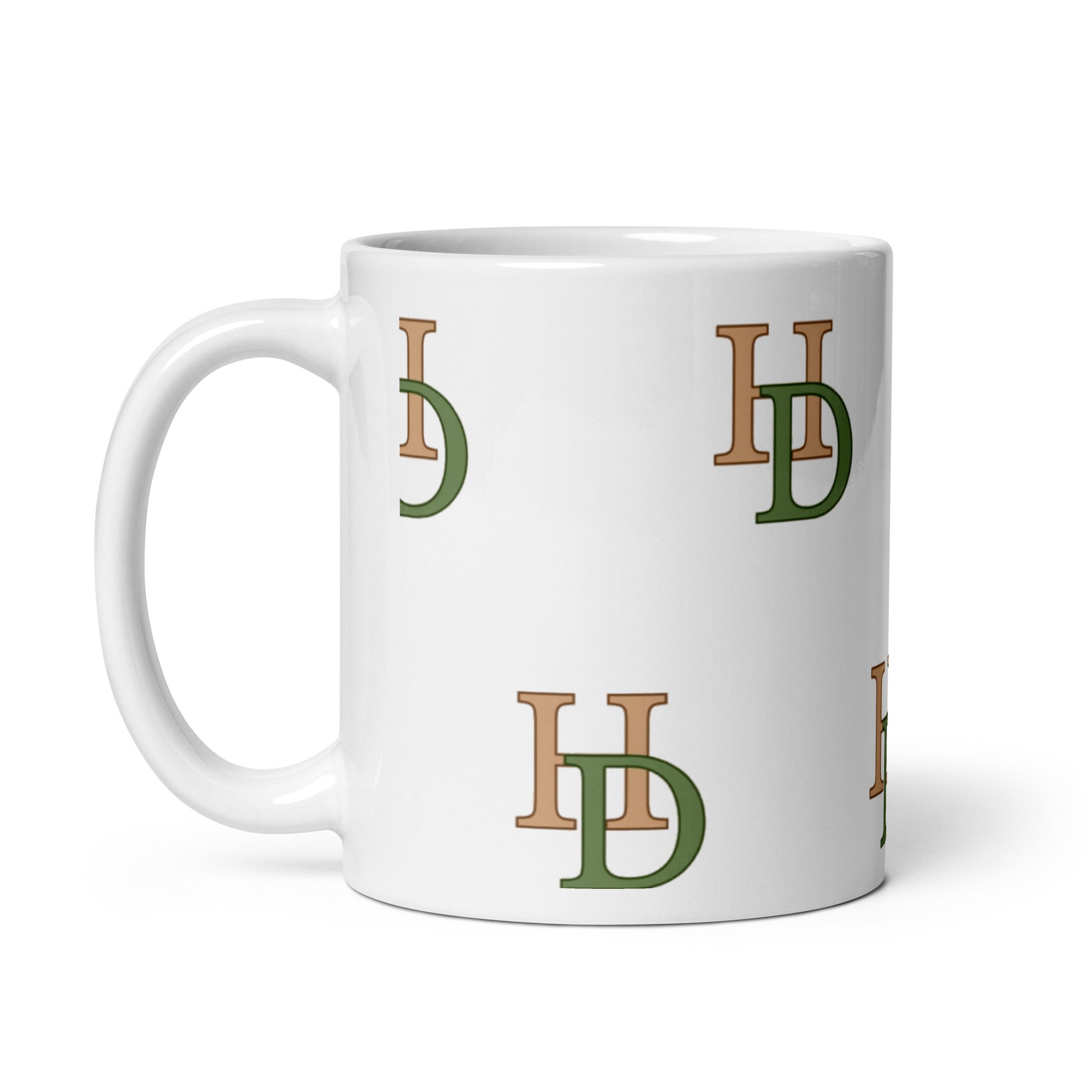 HempDash Hempdash White glossy mug back view - eco-friendly sustainable drinkware